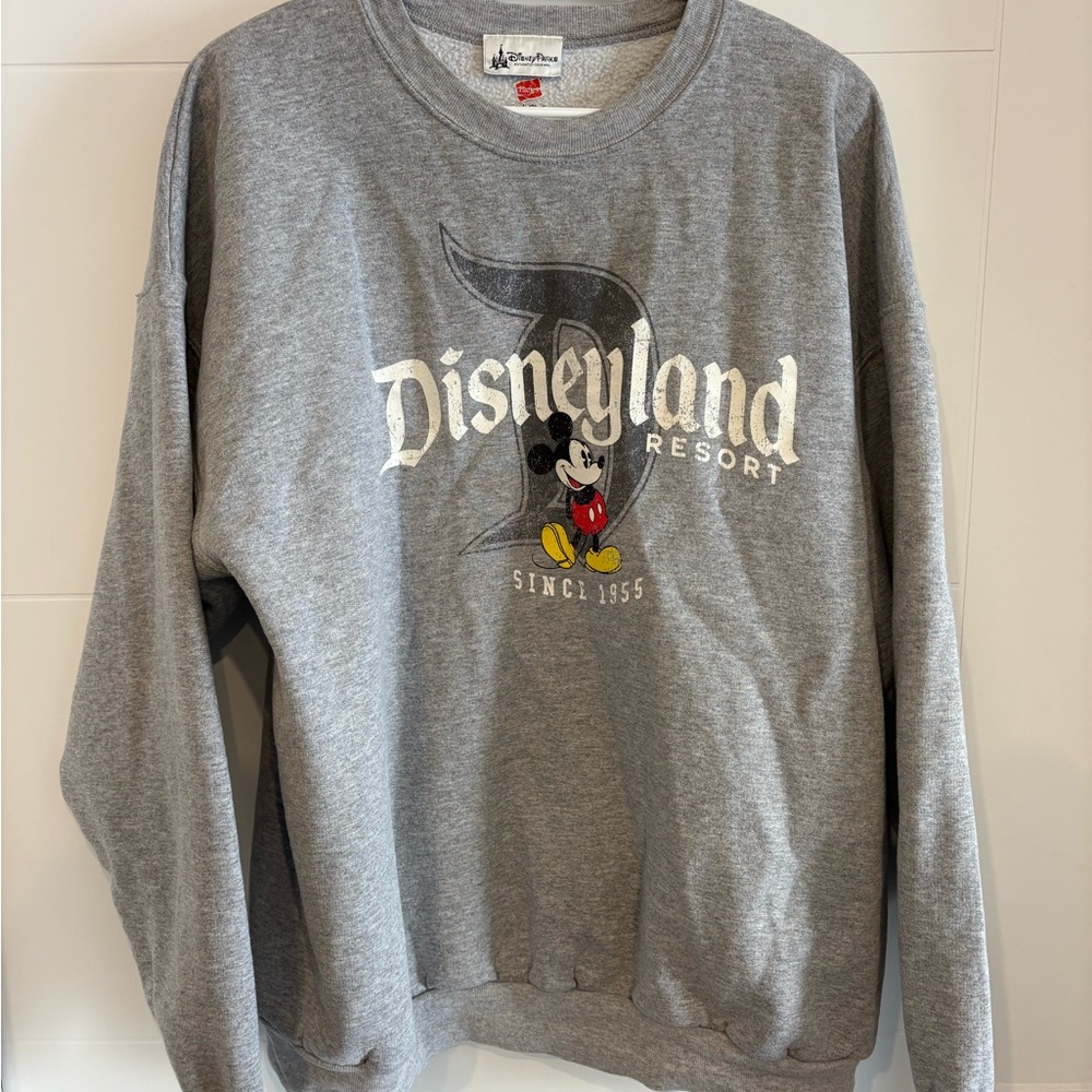 Disney Gray Crewneck Sweater with Mickey Mouse